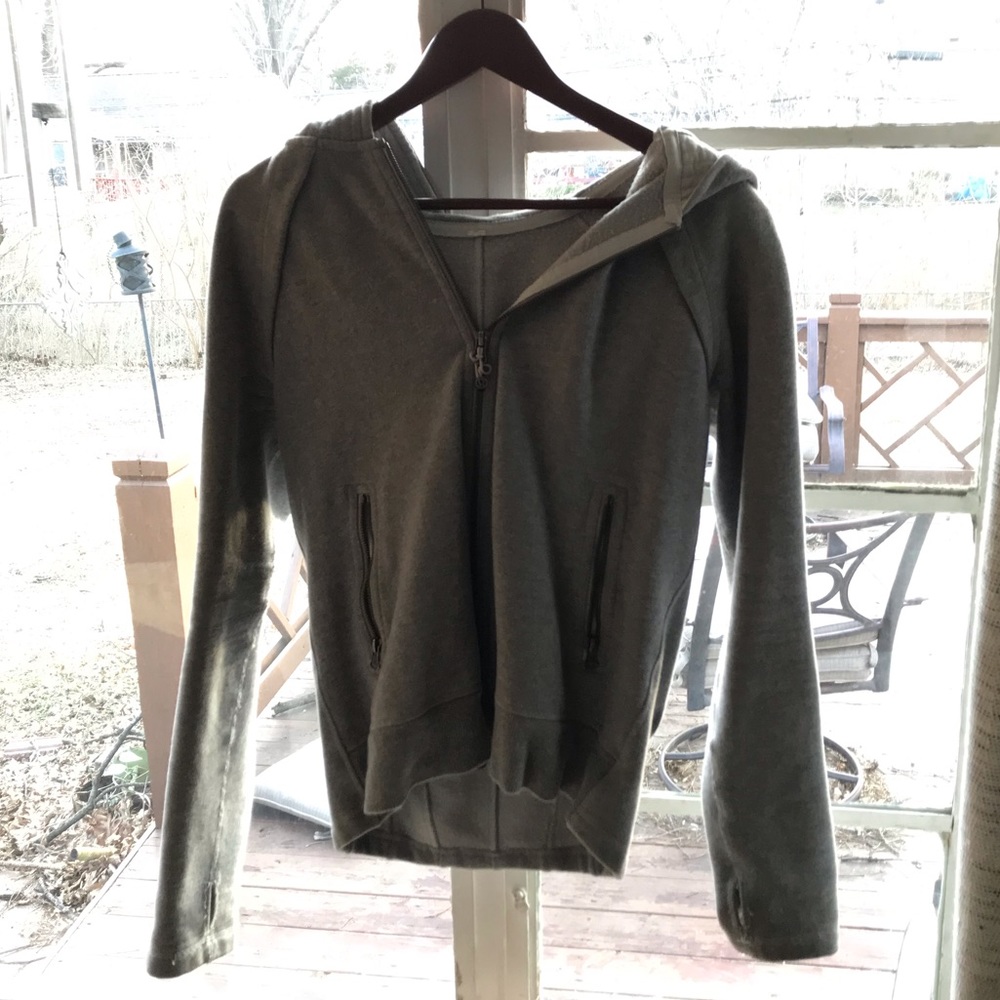 Lululemon hooded gray sweatshirt